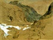 John Ruskin the pass of faido on the st gotthard oil painting
